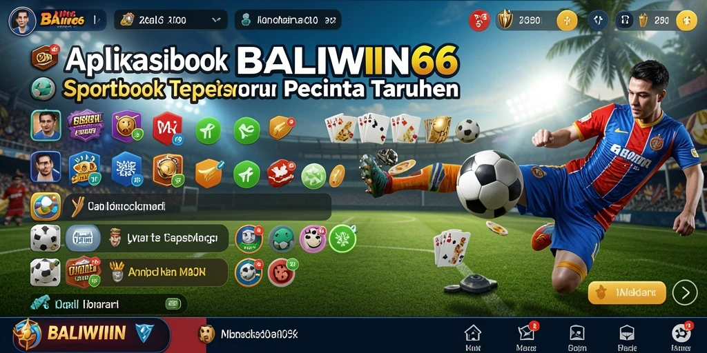 Screenshot gameplay BALIWIN66 yang menampilkan fitur taruhan olahraga.