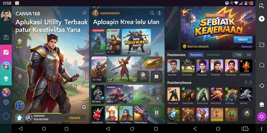 Screenshot dari aplikasi CANVA168 menunjukkan proses desain yang intuitif.