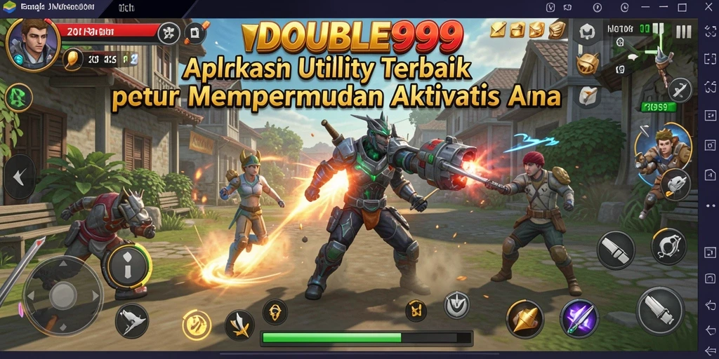Tampilan antarmuka utama aplikasi Utility DOUBLE999.