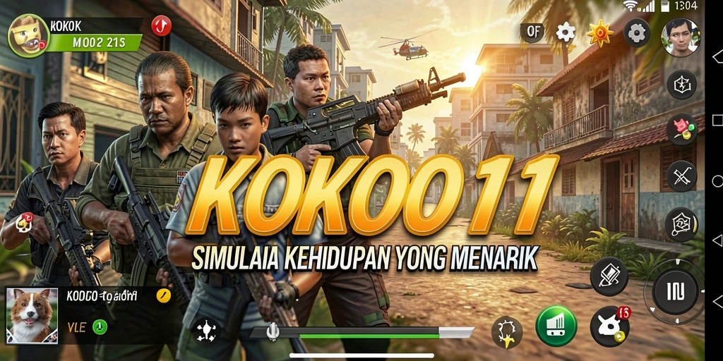 Tampilan gameplay KOKO11 yang menampilkan simulasi kehidupan yang mendalam.