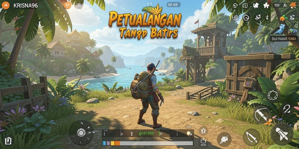 Tangkapan layar menampilkan aksi seru dalam gameplay Open World KRISNA96.