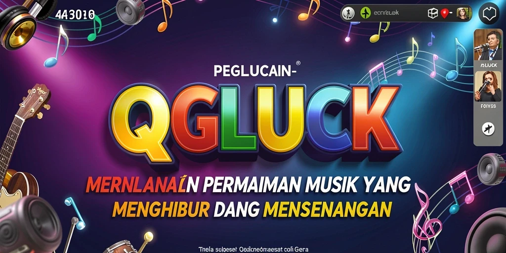 Tampilan gameplay menarik dari permainan musik QGLUCK.