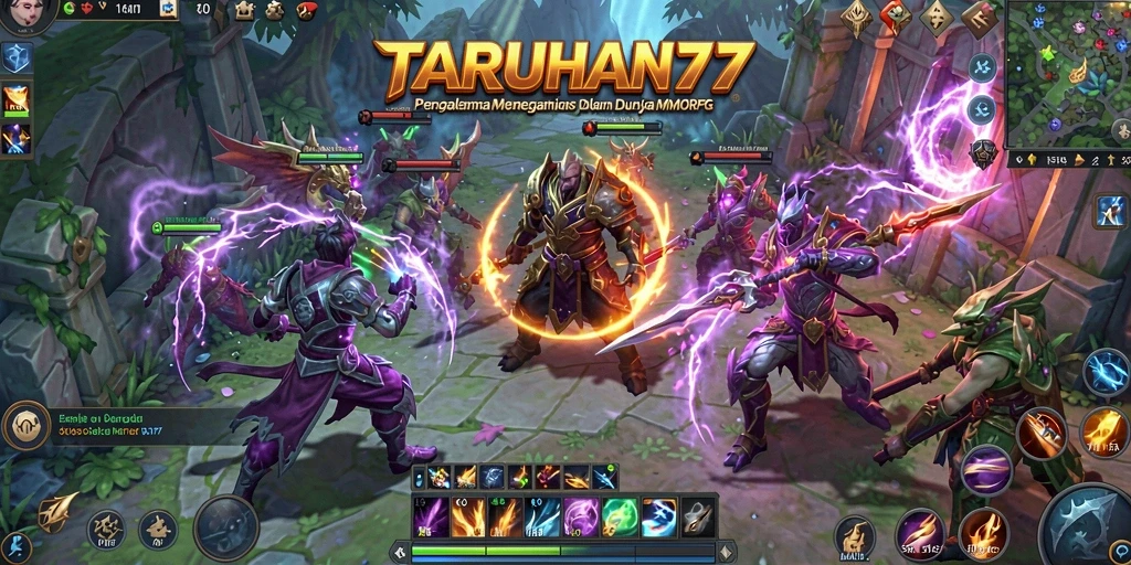 Screenshot gameplay TARUHAN77 menampilkan pertarungan epik antar pemain.