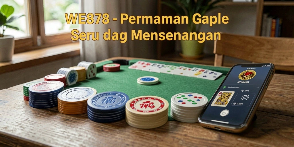 Tampilan gameplay menarik dari aplikasi WE878 dengan nuansa Gaple.